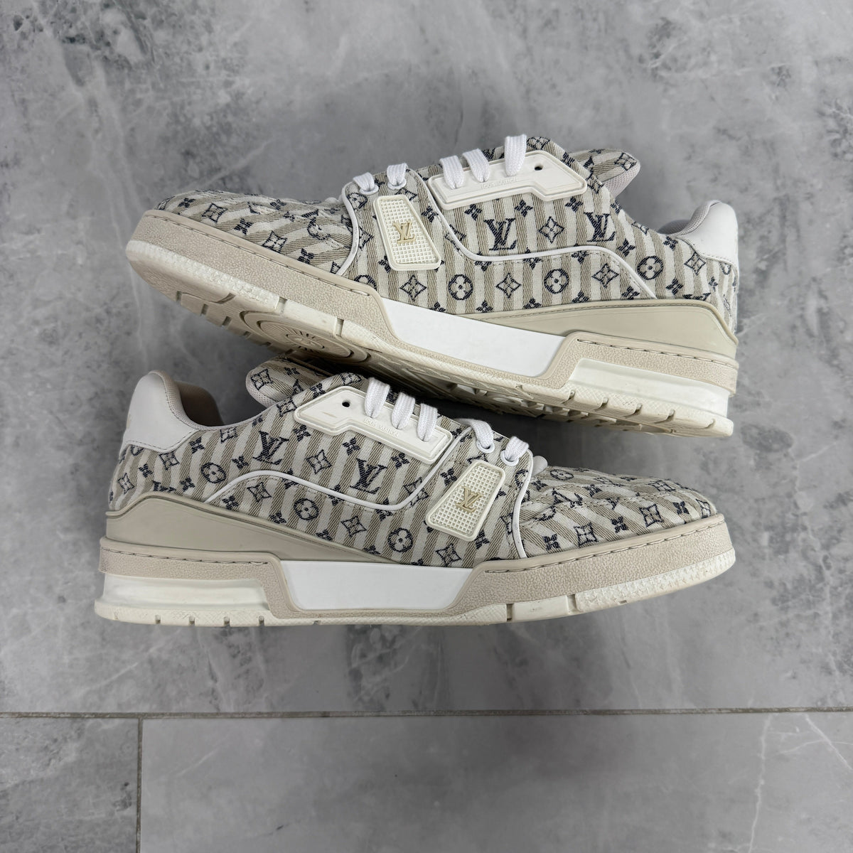 Louis Vuitton Mini Monogram Stripe Trainer Sneaker - view 3