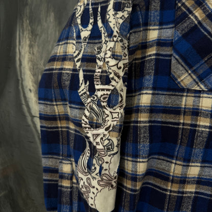 Amiri x TGCW The Great City Workshop Blue Plaid Flannel Shirt