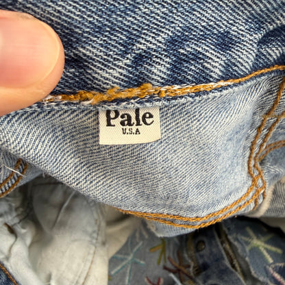 Pale U.S.A. Thigh Painter Denim Jeans