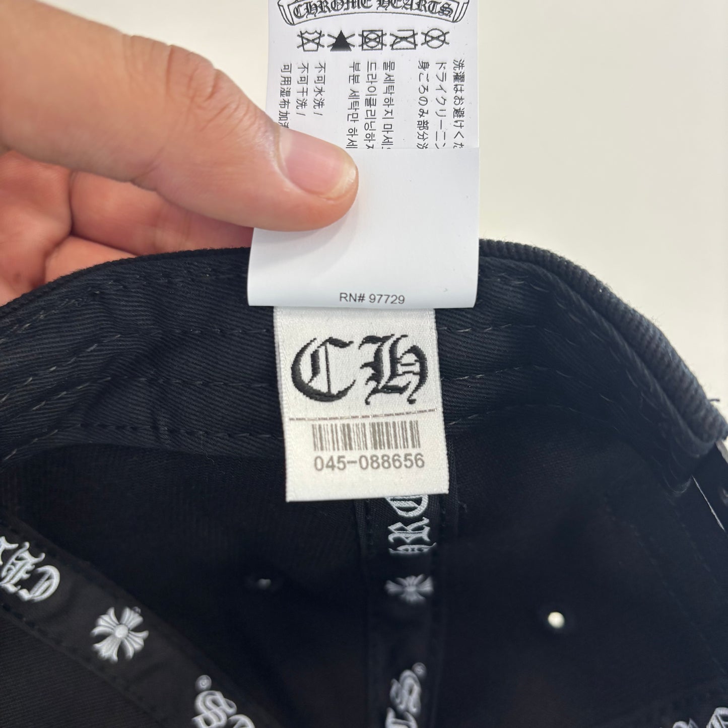 Chrome Hearts Fleur Black Baseball Hat