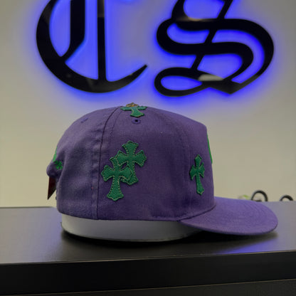 Chrome Hearts Purple Hat Green Patch