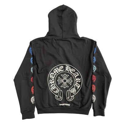 Chrome Hearts Multi-Color Horseshoe Logo Zip Up Hoodie