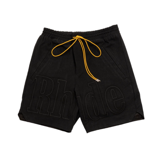 Rhude Embroidered Twill Logo Shorts 'Black'