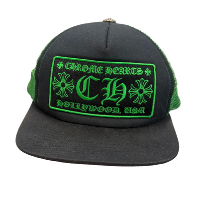 Chrome Hearts CH Hollywood Trucker Hat (Black/Green)