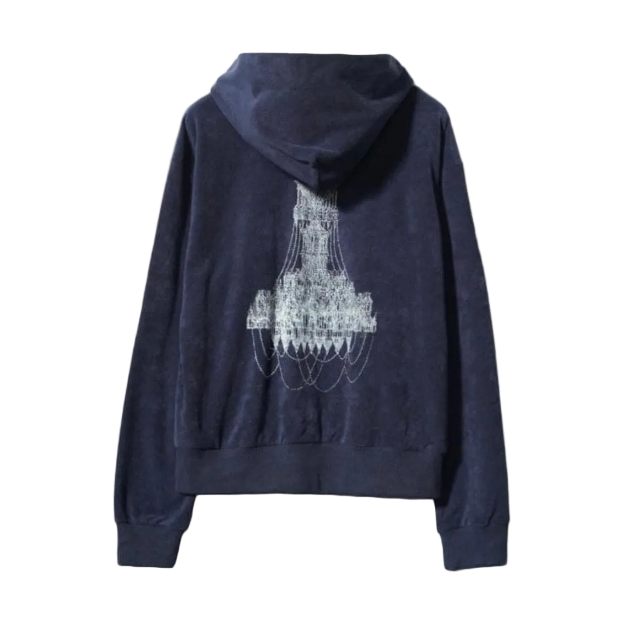 Basketcase Gallery Chandelier velour zip-up hoodie