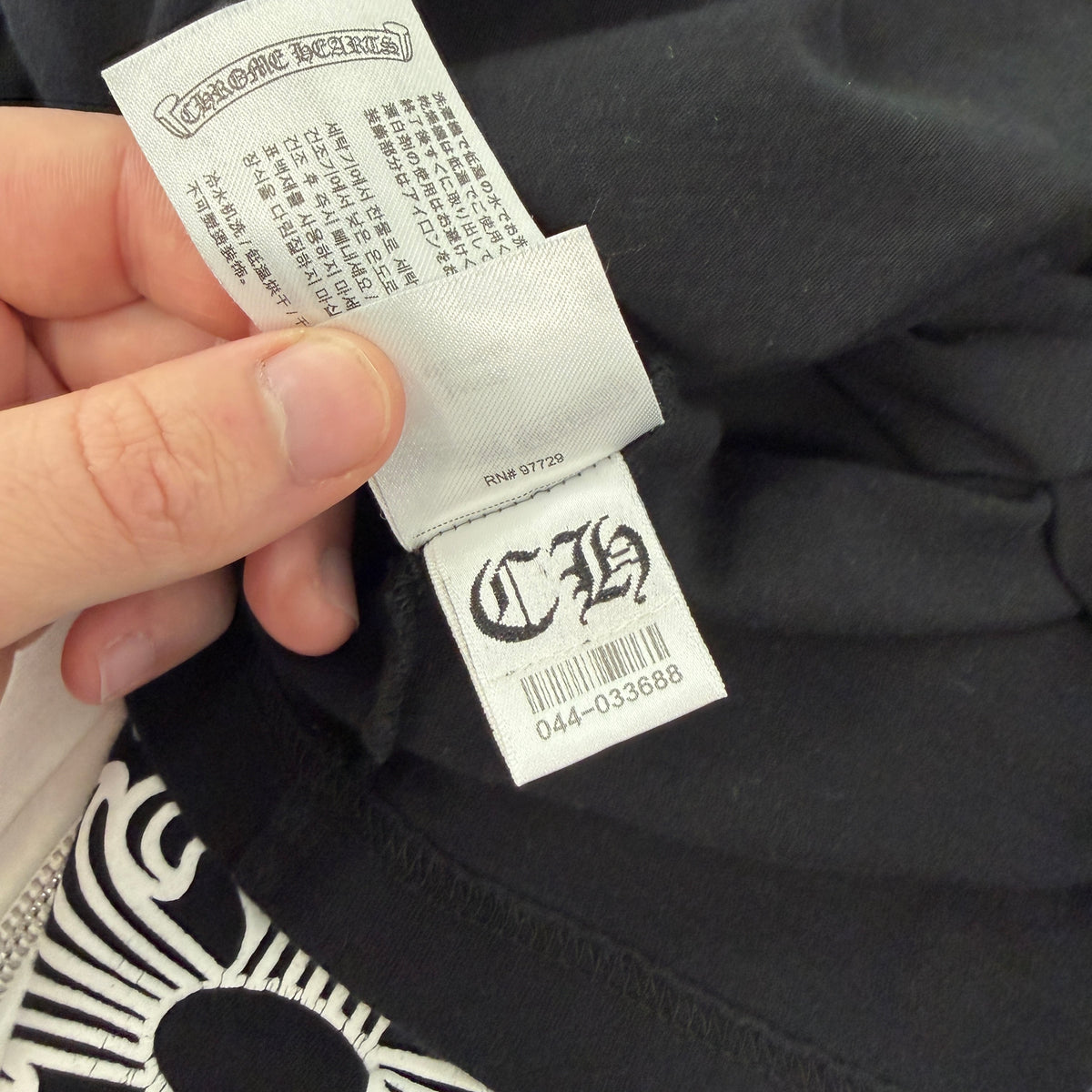 Chrome Hearts Miami Horseshoe Logo Floral Long Sleeve Tee Black