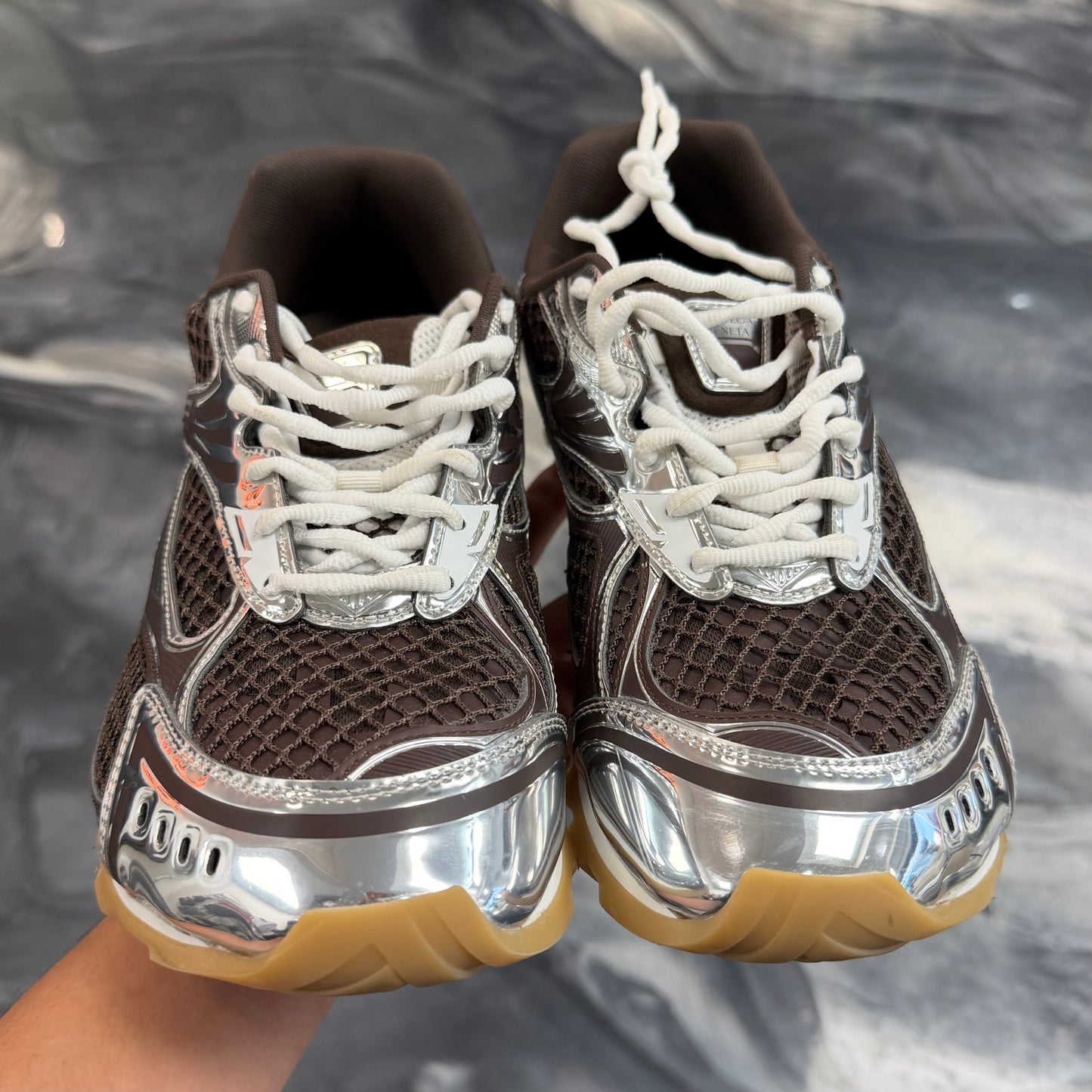 Bottega Veneta Orbit Low-Top Sneakers Brown (USED NO BOX)