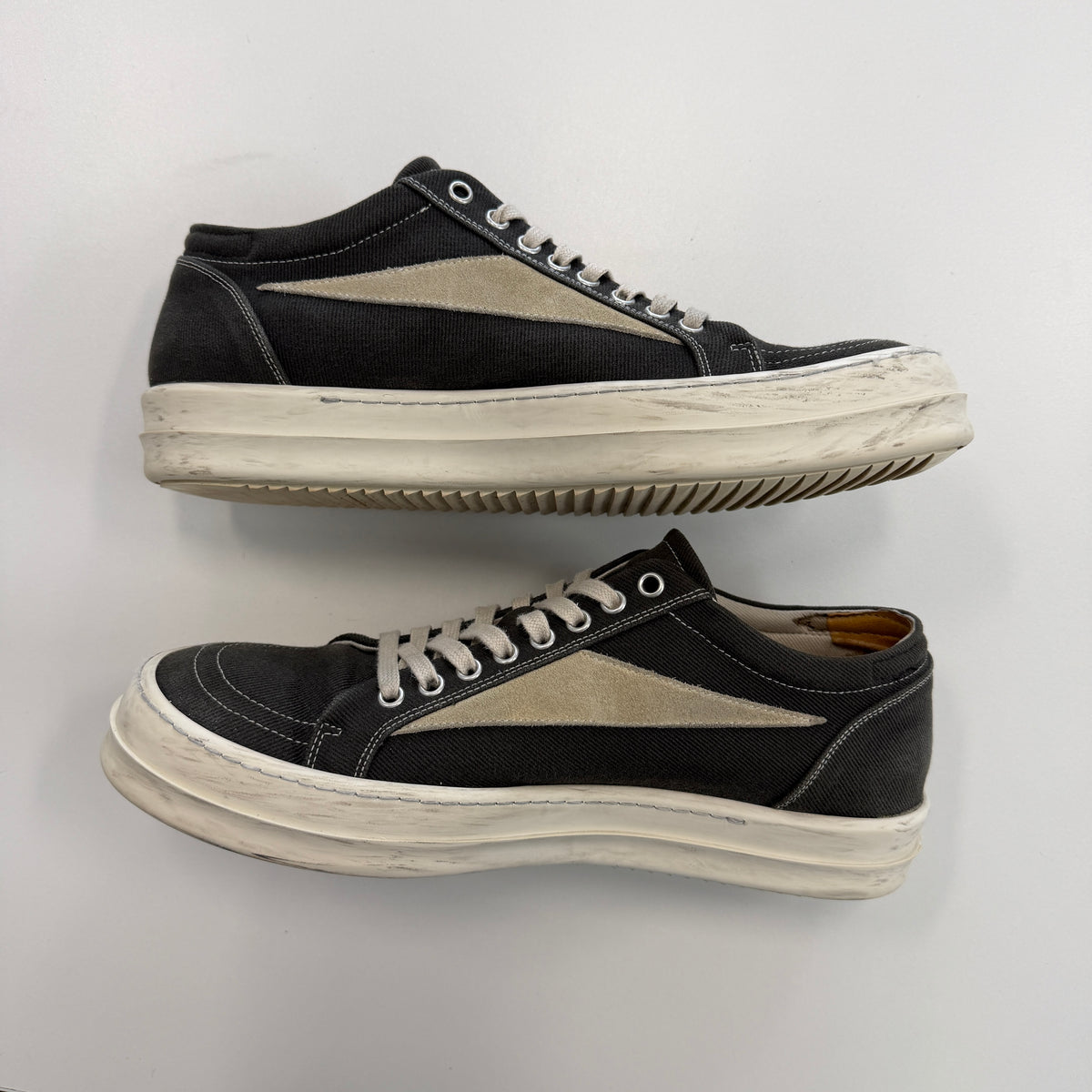 Rick Owens DRKSHDW Denim Vintage Low Sneakers (Used)