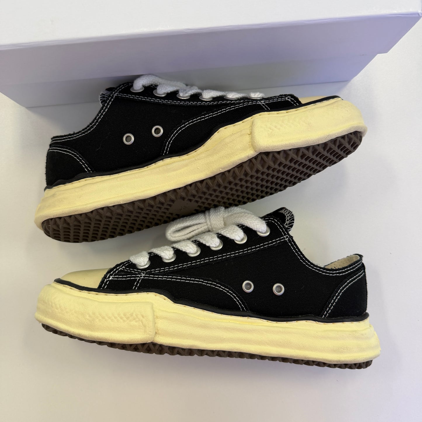 Maison Mihara Yasuhiro Peterson OG Sole Canvas Low Black (Used)
