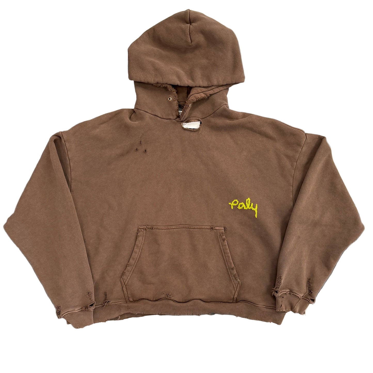 Paly Hollywood Yarn Logo Hoodie Brown
