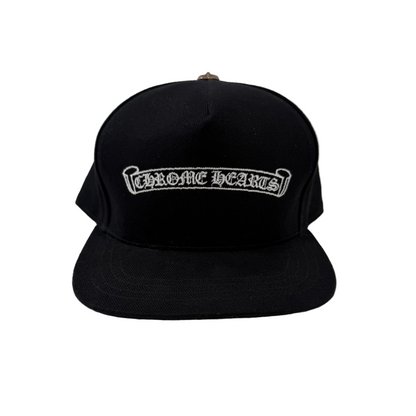 Chrome Hearts Scroll Label Black Baseball Hat
