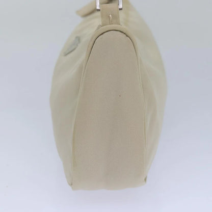 PRADA Nylon Hand Bag Cream