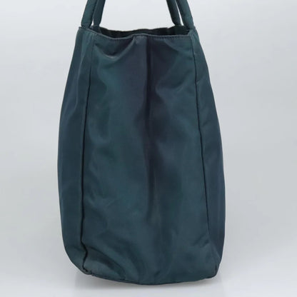 PRADA Tote Bag Nylon Blue Silver