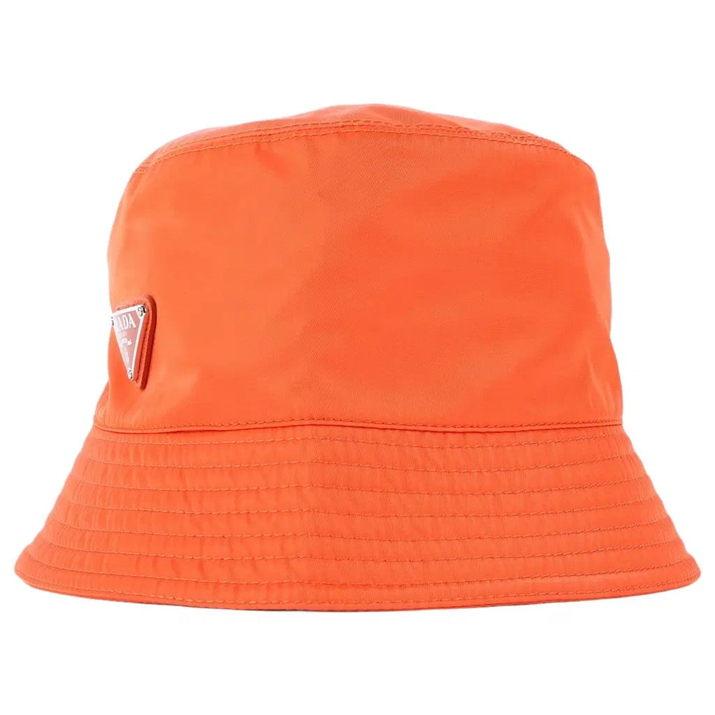 Prada Re-Nylon Logo Orange Bucket Hat