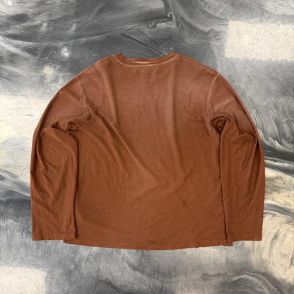Acne Studios Logo 1996 Long-Sleeve T-Shirt in Chocolate Brown