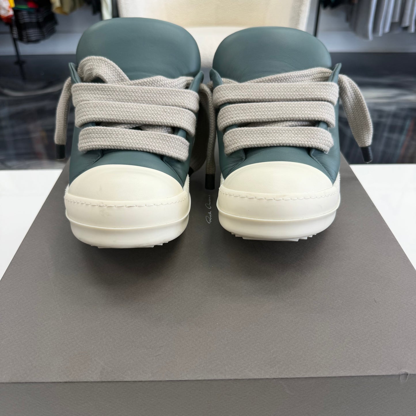 Rick Owens Hollywood Jumbo Laced Low sneakers Mouthwash Milk