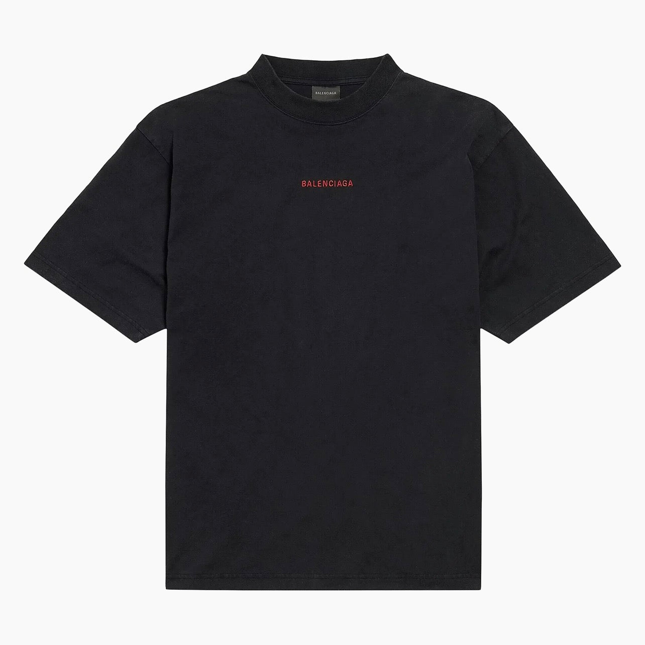 Balenciaga Tee Faded Washed Black/Red