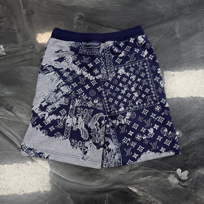 Louis Vuitton Blue Paisley Shorts