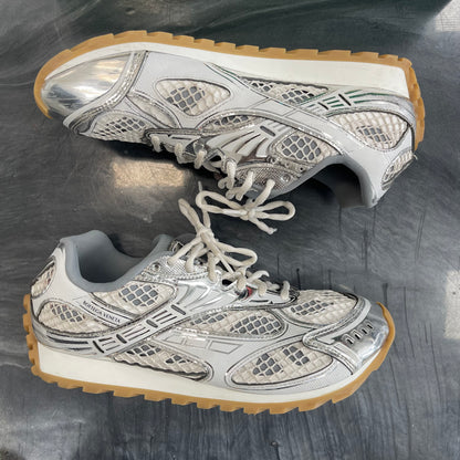 Bottega Veneta Orbit Sneaker White Silver (USED)