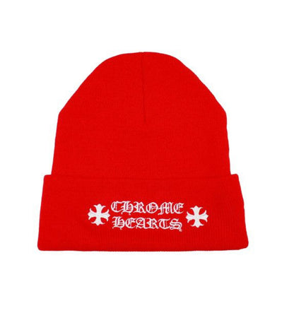 Chrome Hearts Logo Beanie Red