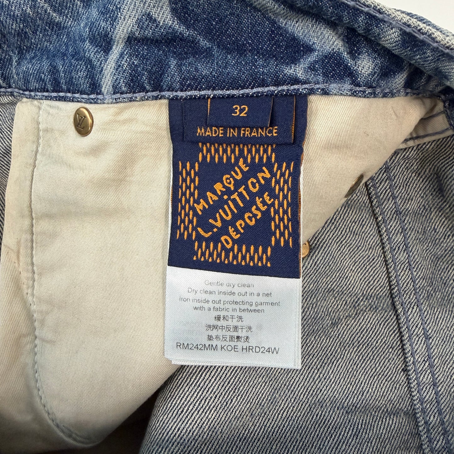 Louis Vuitton Monogram Printed Denim Shorts