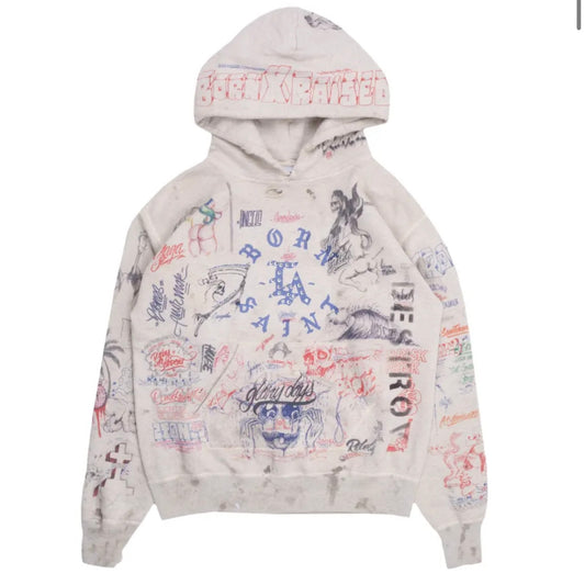 Saint Michael LA Hoodie Grey