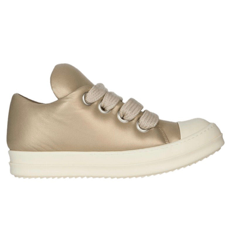 Rick Owens Padded Jumbo Lace Leather Ramone Low Gold Milk (Used)