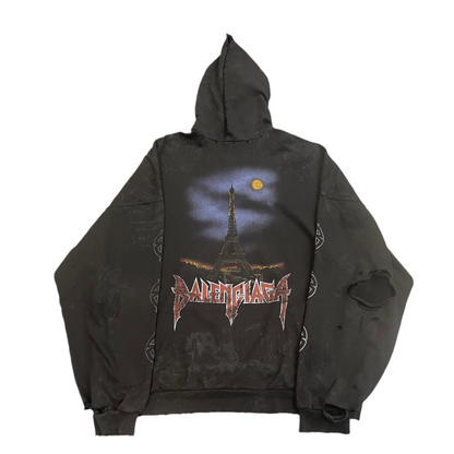 Balenciaga Paris Moon Crinkled Hoodie