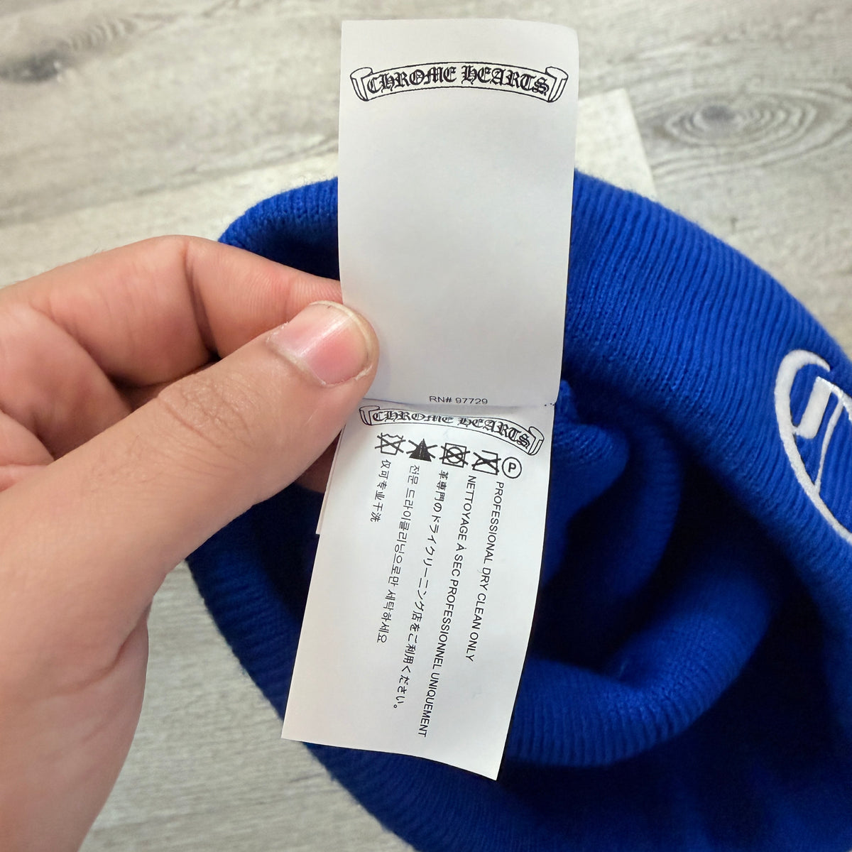 Chrome Hearts Blue Beanie