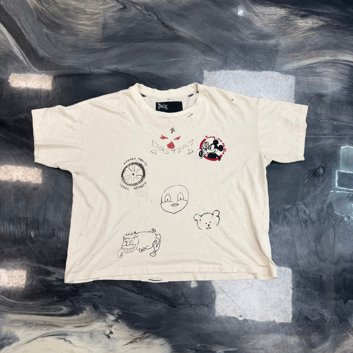 Paly Hollywood Signature Tee in Vintage Cream