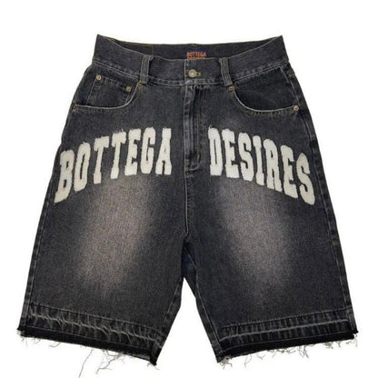 Bottega Desires Black Denim Shorts