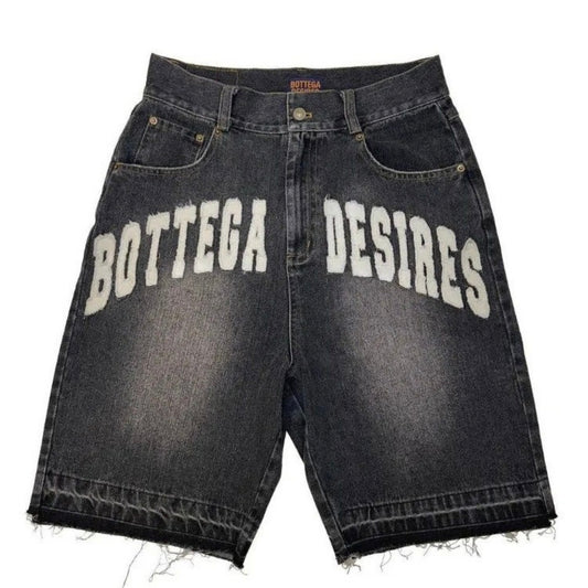 Bottega Desires Black Denim Shorts