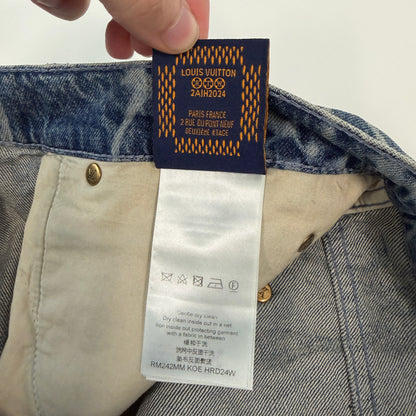 Louis Vuitton Monogram Printed Denim Shorts