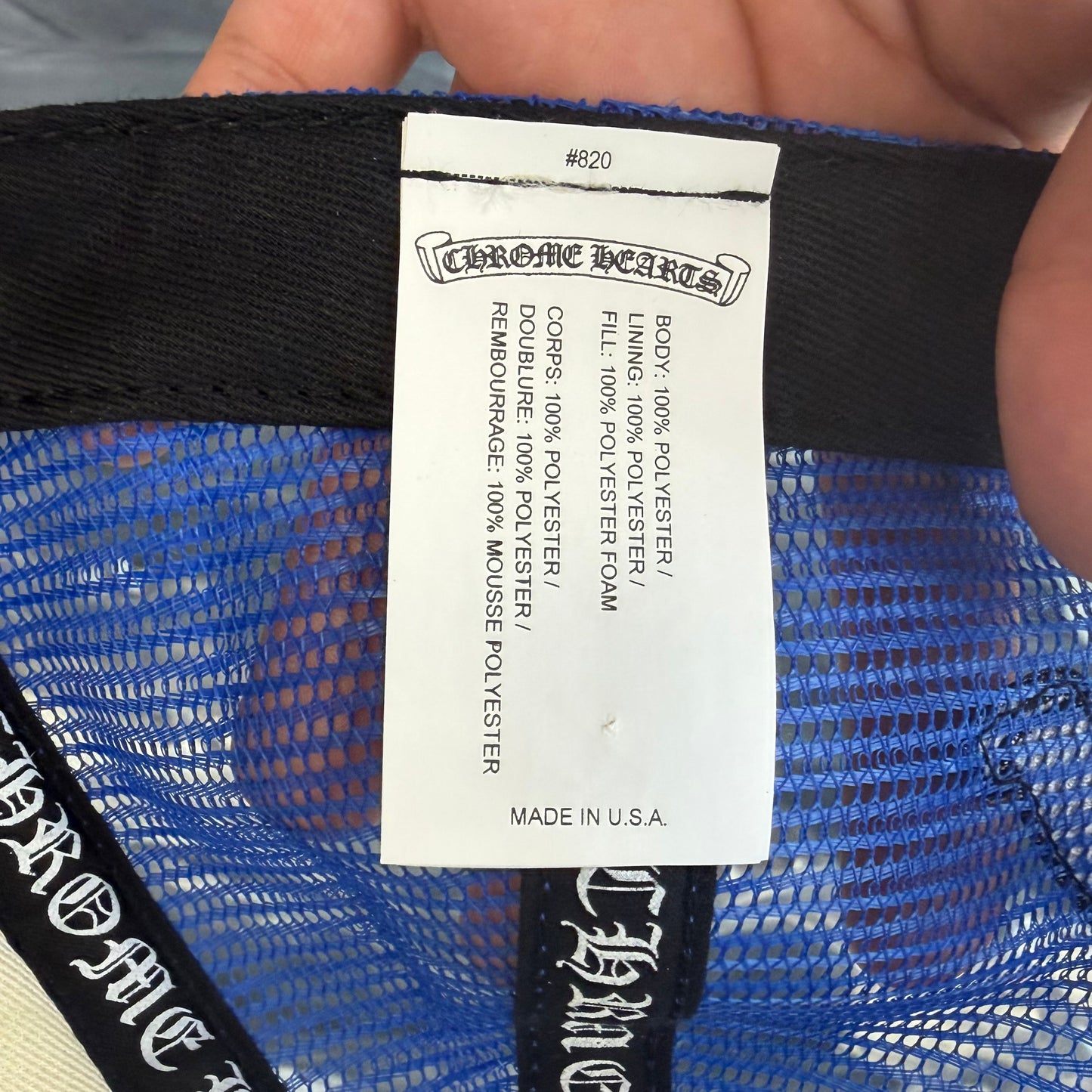 Chrome Hearts Eyechart Trucker Hat
