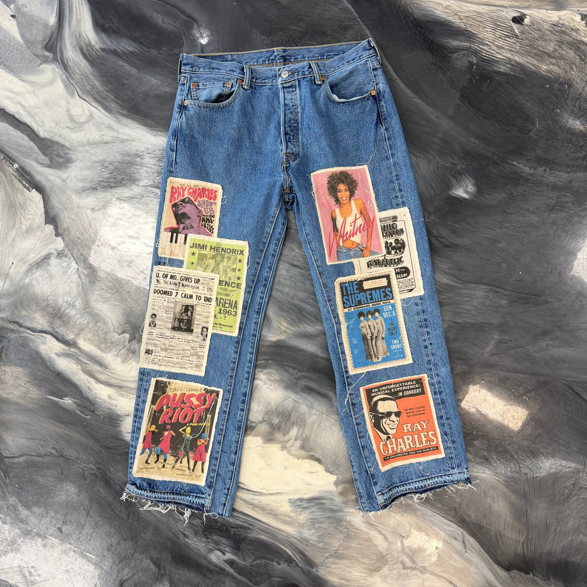 Geek Boys Patchwork Denim Jeans