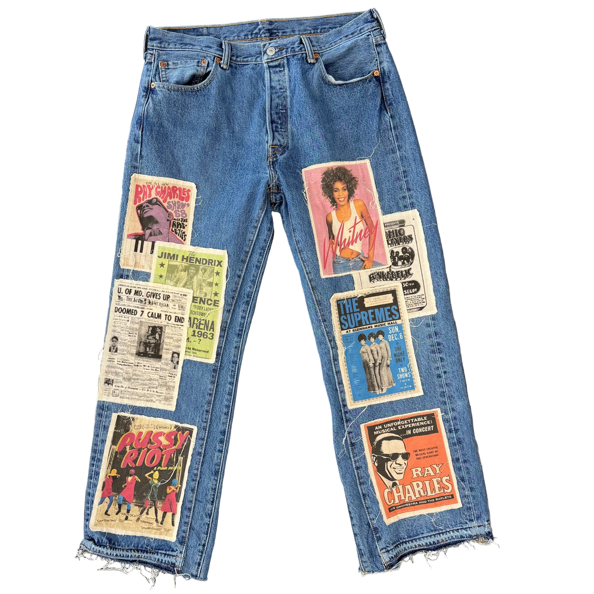 Geek Boys Patchwork Denim Jeans