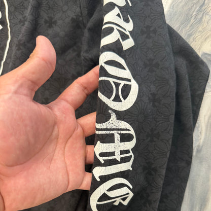 Chrome Hearts Plus Cross Allover Print Horseshoe Logo Hoodie