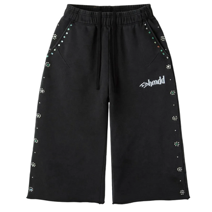 HMDD  Flower Studded 3/4 Shorts