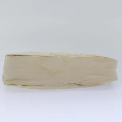 PRADA Nylon Hand Bag Cream