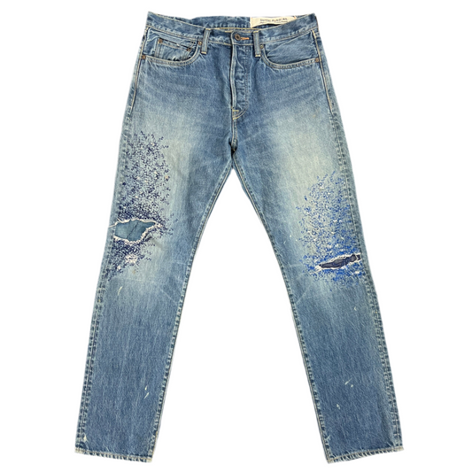 KAPITAL 14oz Blue Denim 5P Monkey CISCO Jeans