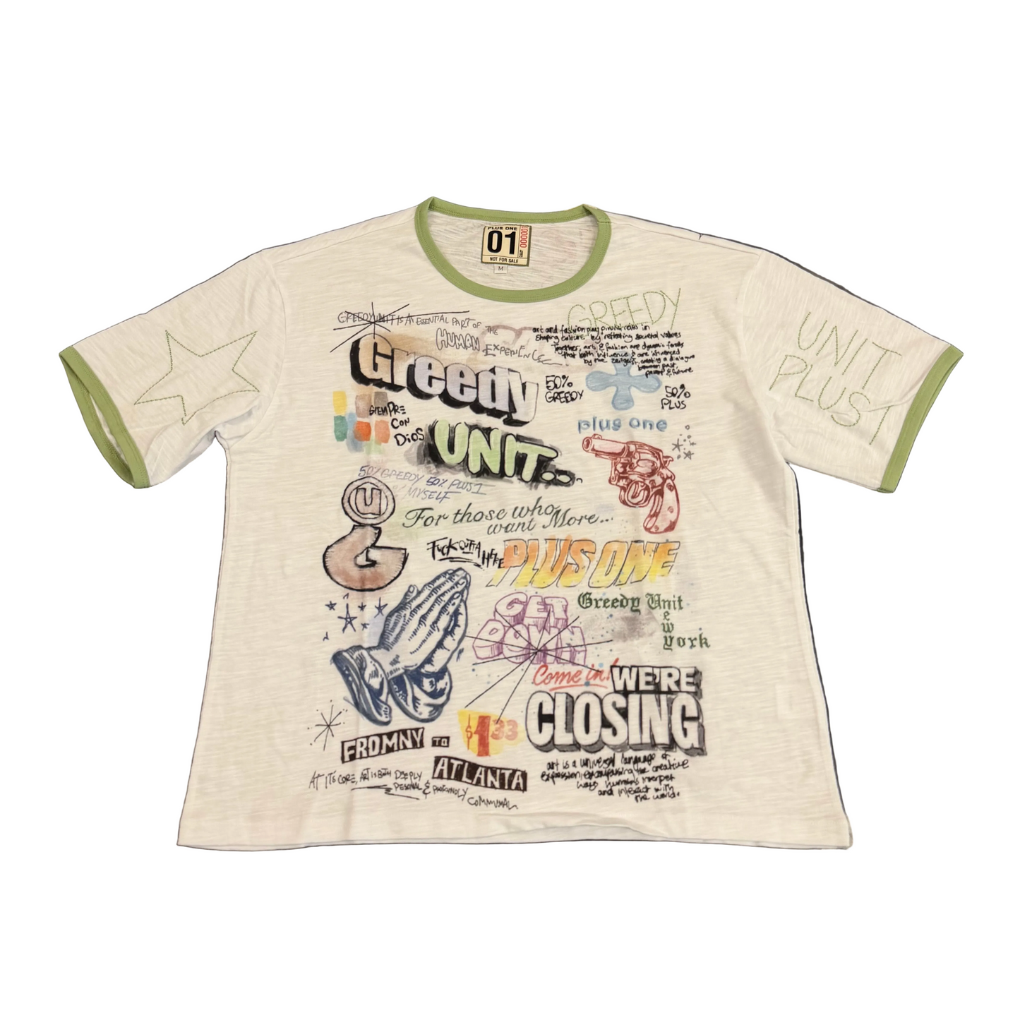Greedy Unit x Plus One All Over Ringer Tee
