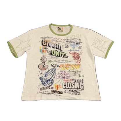 Greedy Unit x Plus One All Over Ringer Tee