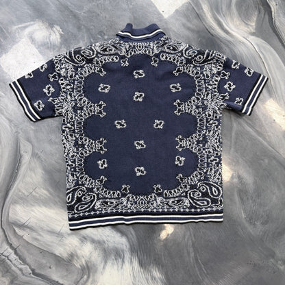 Amiri Paisley Collared Shirt Navy