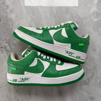 Louis Vuitton Nike Air Force 1 Low By Virgil Abloh White Green (Used)(No Box)