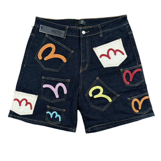 Hmdd 16 pocket denim shorts