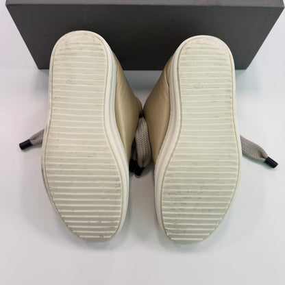 Rick Owens Padded Jumbo Lace Leather Ramone Low Gold Milk (Used)