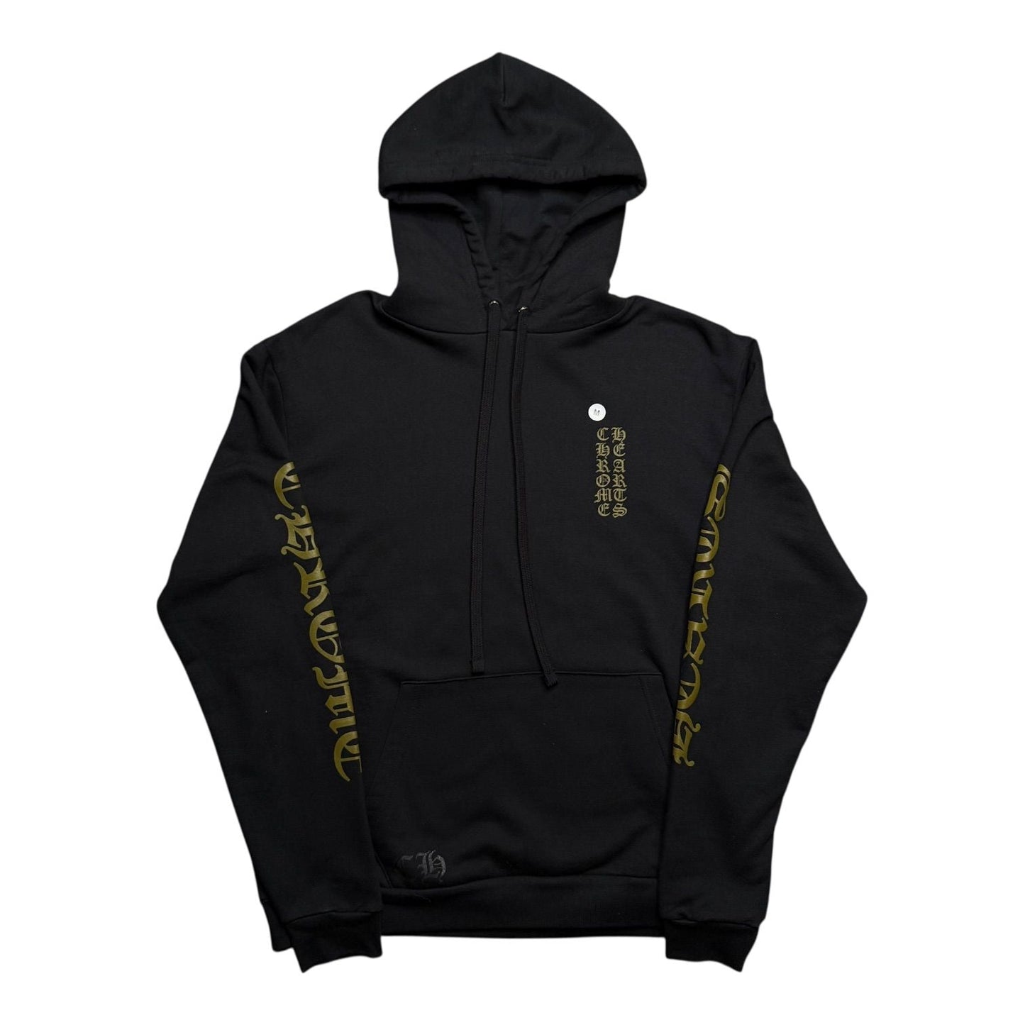 Chrome Hearts Black & Army Olive Green Vertical Logo Hoodie