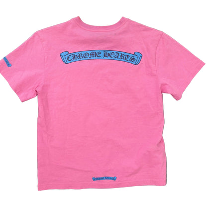 Chrome Hearts Scroll Logo Pocket Tee 'Pink/Blue'