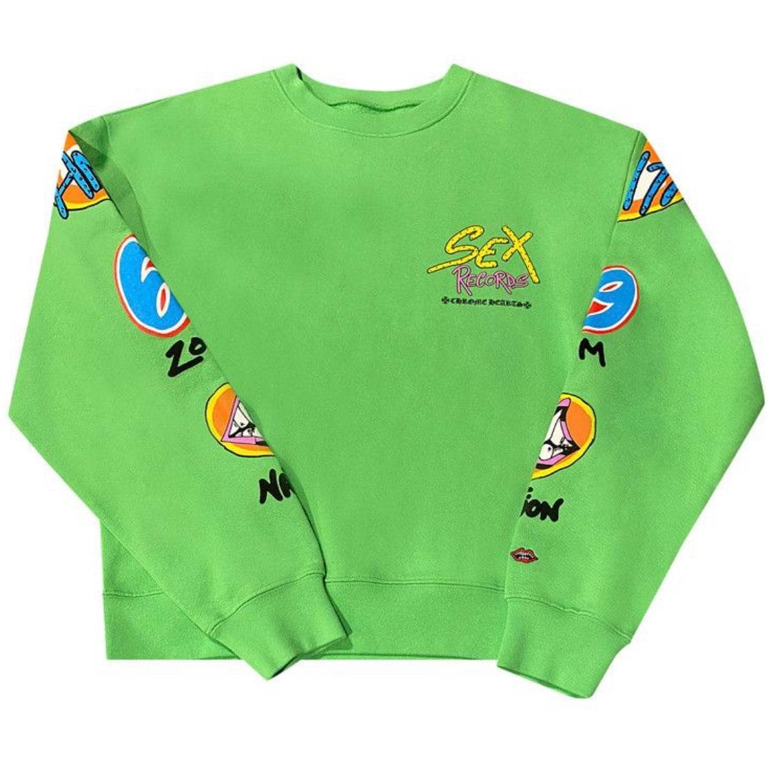 Chrome Hearts x Matty Boy Sex Records Crewneck Green