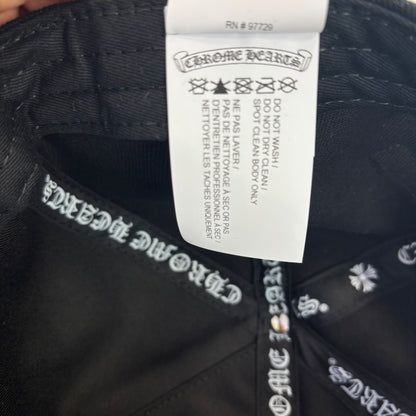 Chrome Hearts Scroll Label Black Baseball Hat